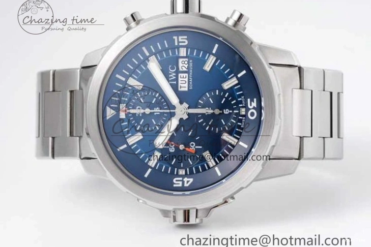 MIROTIME 0123 Aquatimer Chrono SS V6SF 1:1 Best Edition Blue Dial on SS Bracelet A Modern 7032